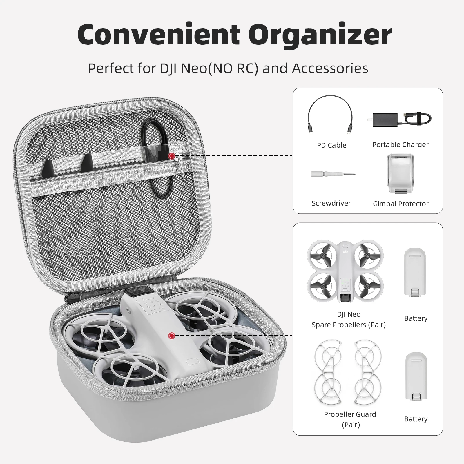 Drone Storage Case for DJI NEO - Drone Hard Shell Case ulasan dan harga