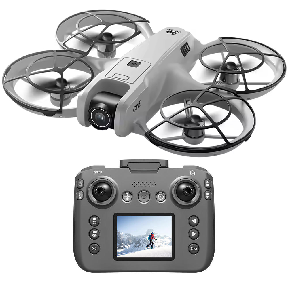 V666 Foldable Mini Drone 4K Du - Drone Controller Screen ulasan dan harga